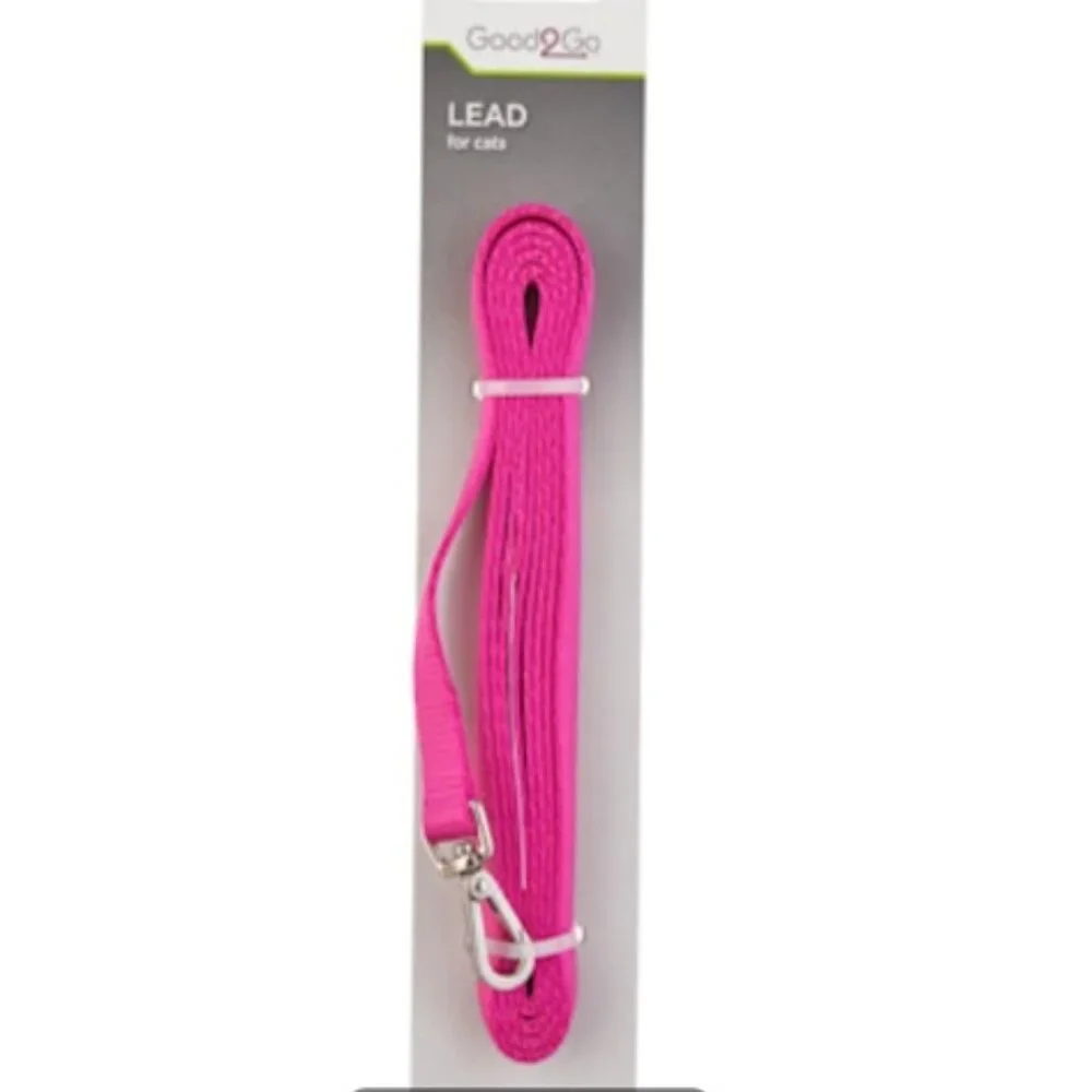 NWT 4-foot Cat Leash, Pink or Black